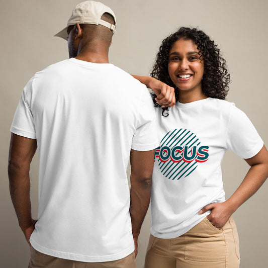 FOCUS Unisex Plain Color Print T-Shirts